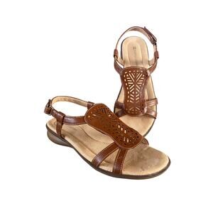 Naturalizer Jarreau brown flat comfort sandal